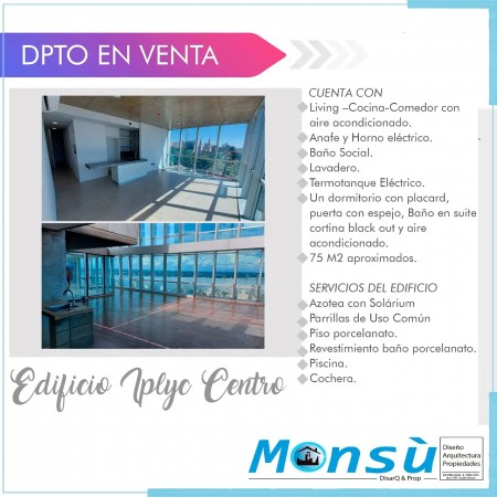Dpto de 1 dormitorio con cochera en VENTA