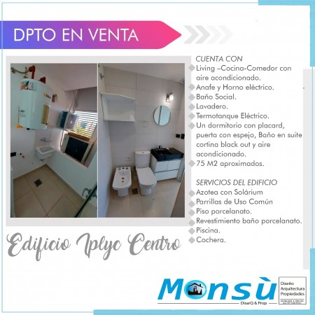 Dpto de 1 dormitorio con cochera en VENTA