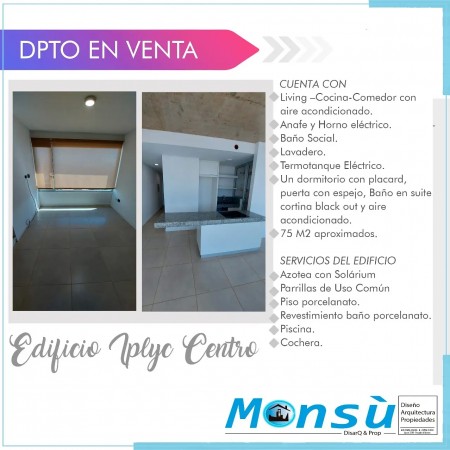 Dpto de 1 dormitorio con cochera en VENTA