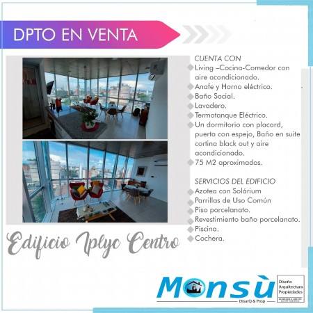 Dpto de 1 dormitorio con cochera en VENTA