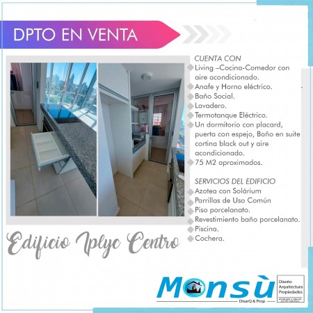 Dpto de 1 dormitorio con cochera en VENTA