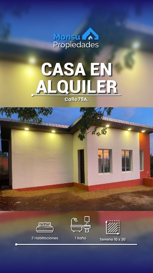 Casa de 2 dormitorios en ALQUILER 