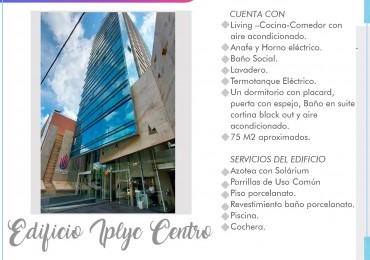 Dpto de 1 dormitorio con cochera en VENTA